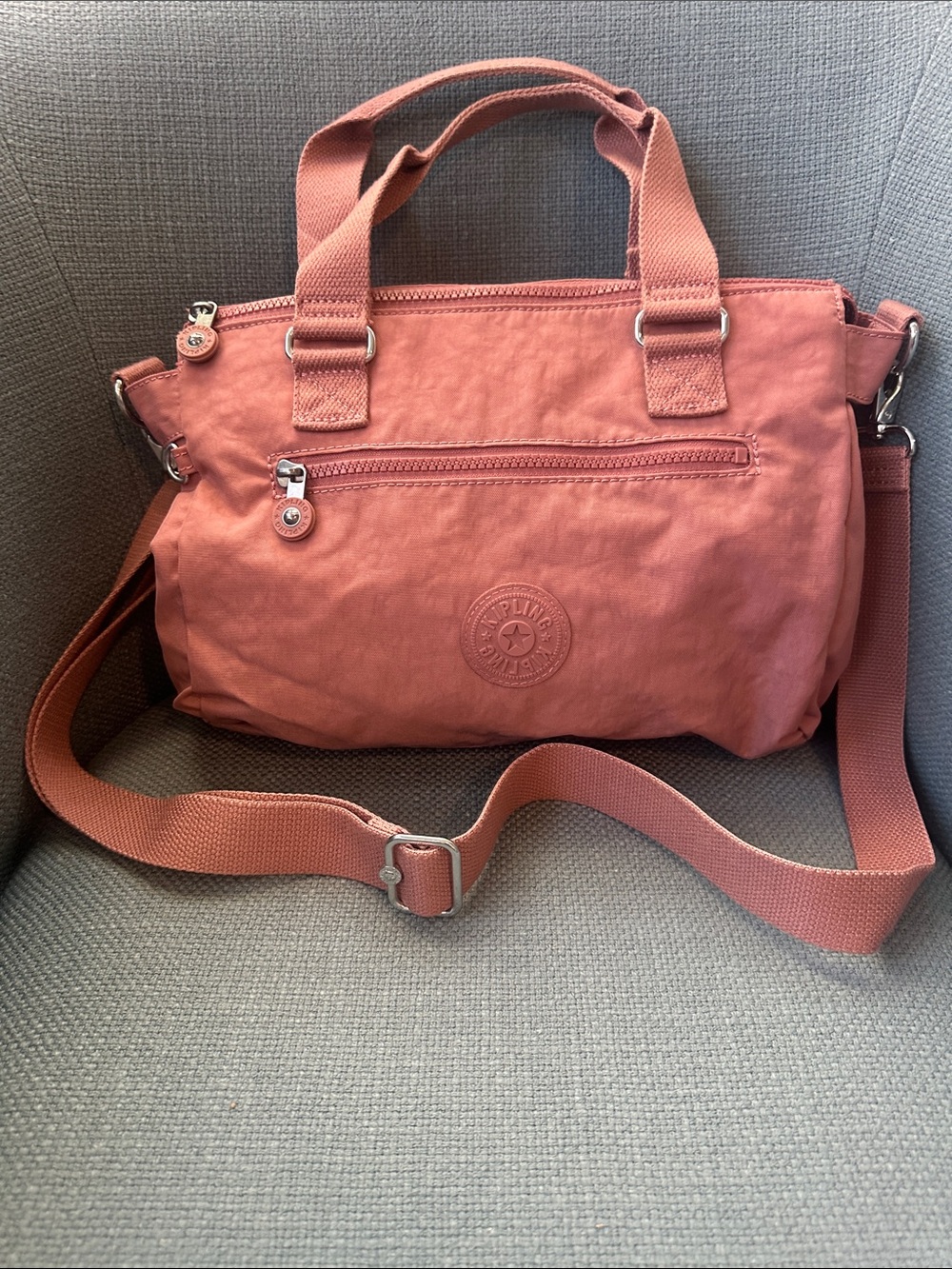 Kipling Pilar Nylon Crossbody Bag (Rose)